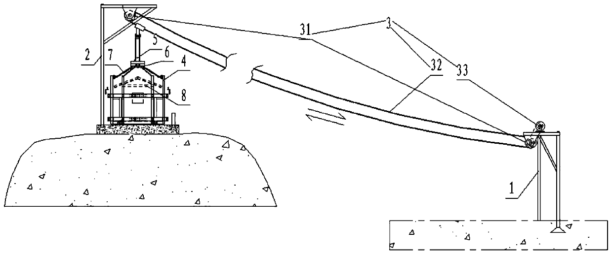 An assembled house hoisting device and installation method