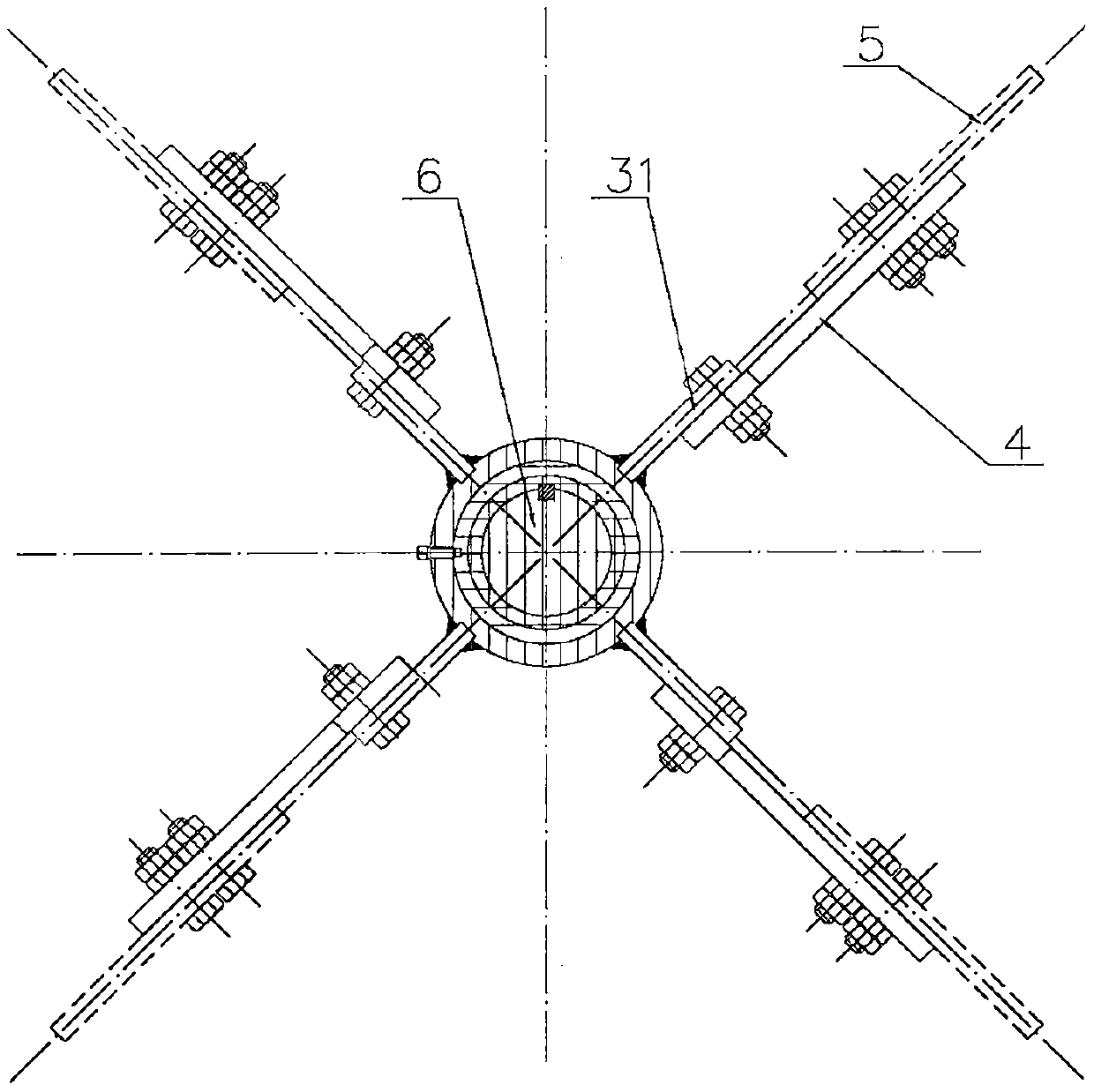 Detachable stirring tank bottom bearing