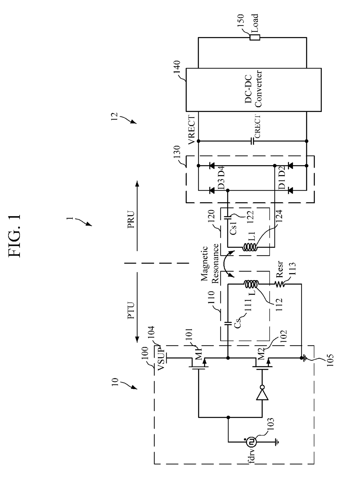 Magnetic resonance wireless power transmission device capable of adjusting resonance frequency