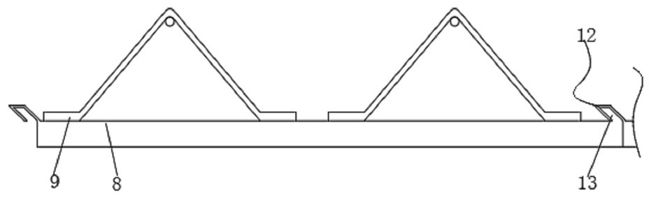 Lap joint structure of steel bar truss floor support plate and stiff steel-concrete beam