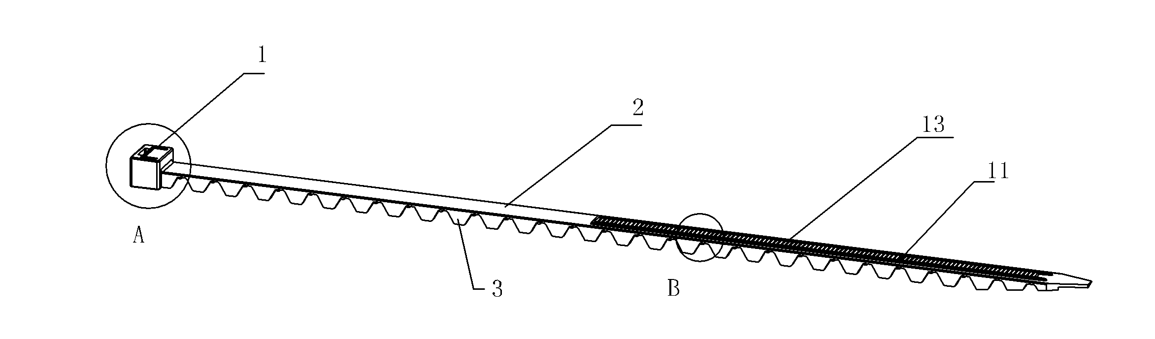 U-shaped staple bolt protecting belt used on hydraulic pipeline connecting component