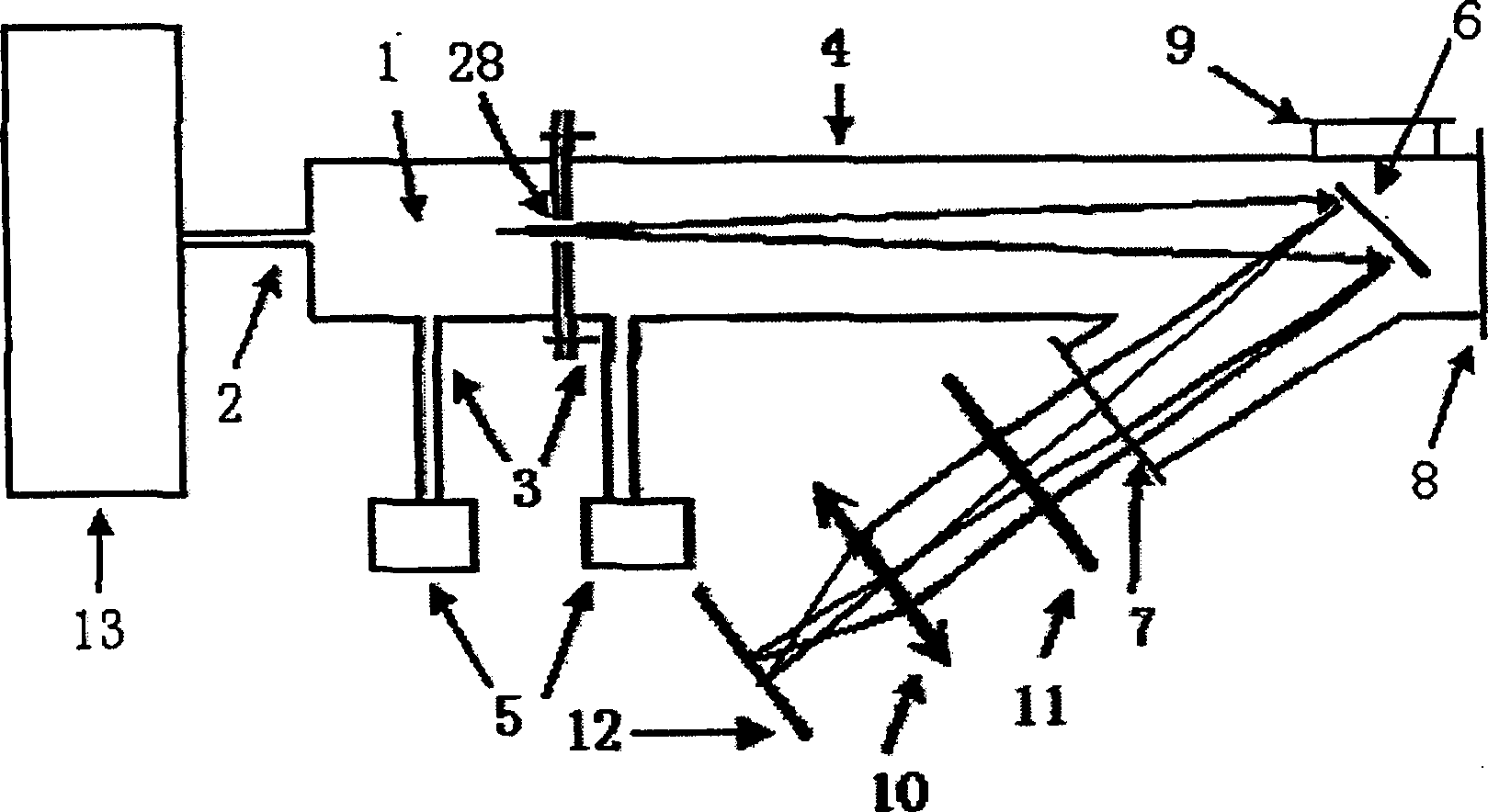 Fast test and analysis method and device for luminous characteristics of material sample room