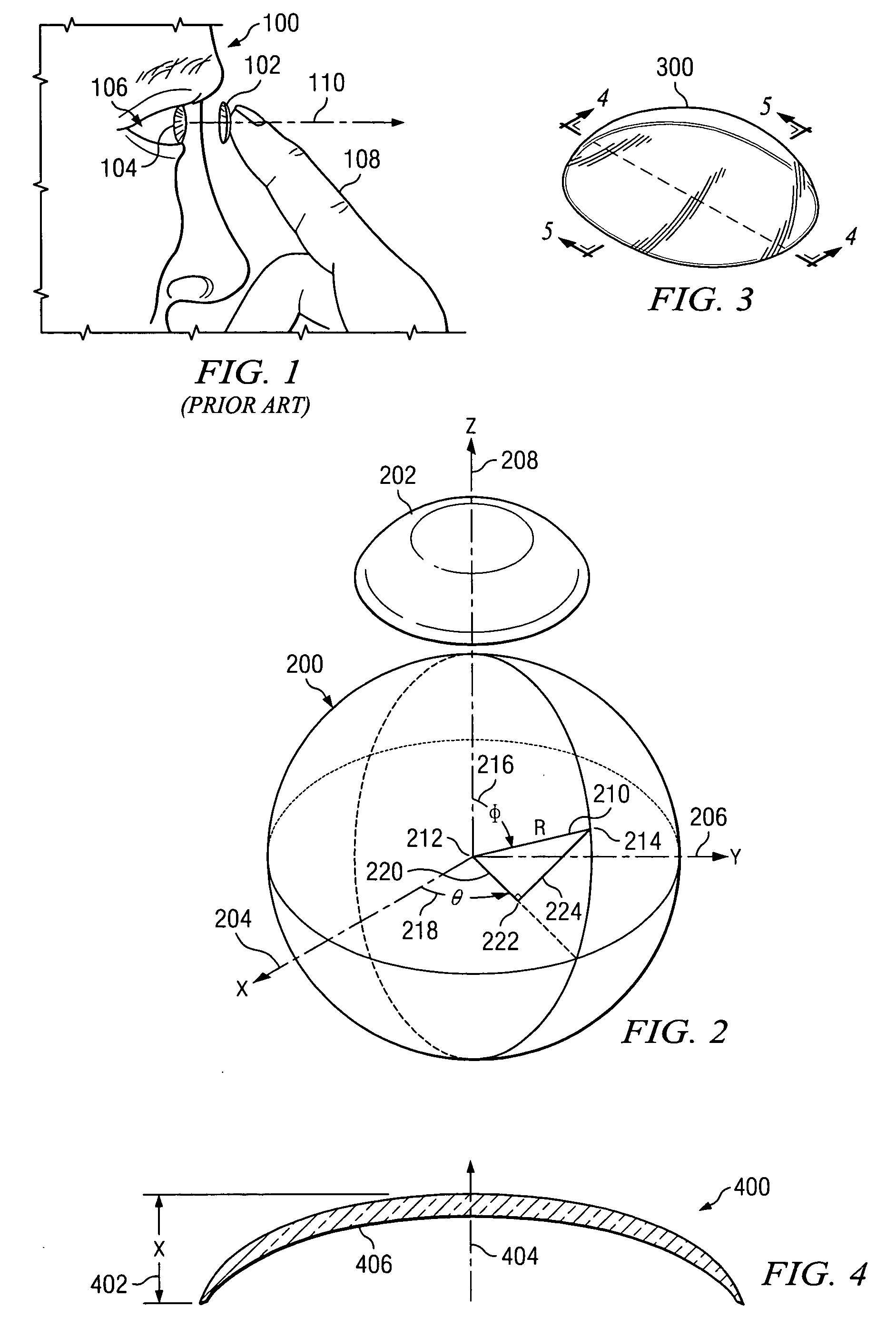 Contact lens with controlled shape