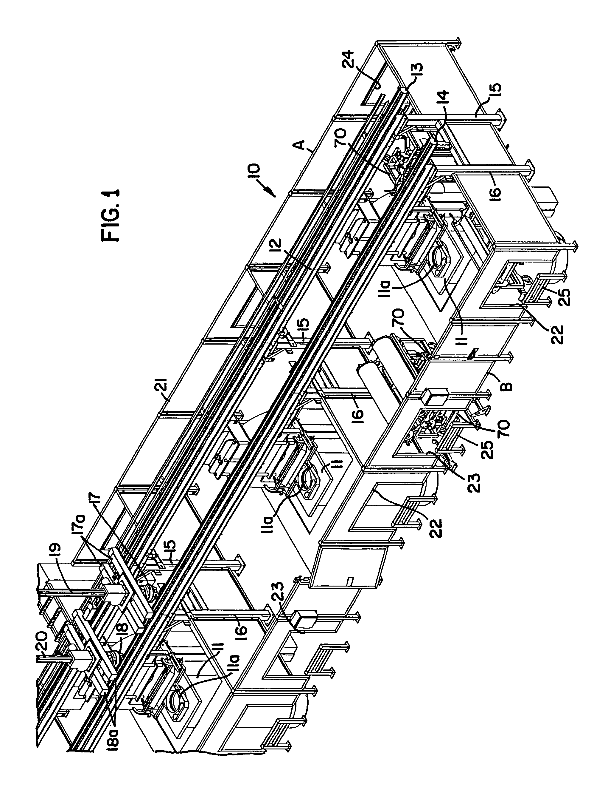 Method and apparatus for material handling for a food product using high pressure pasteurization