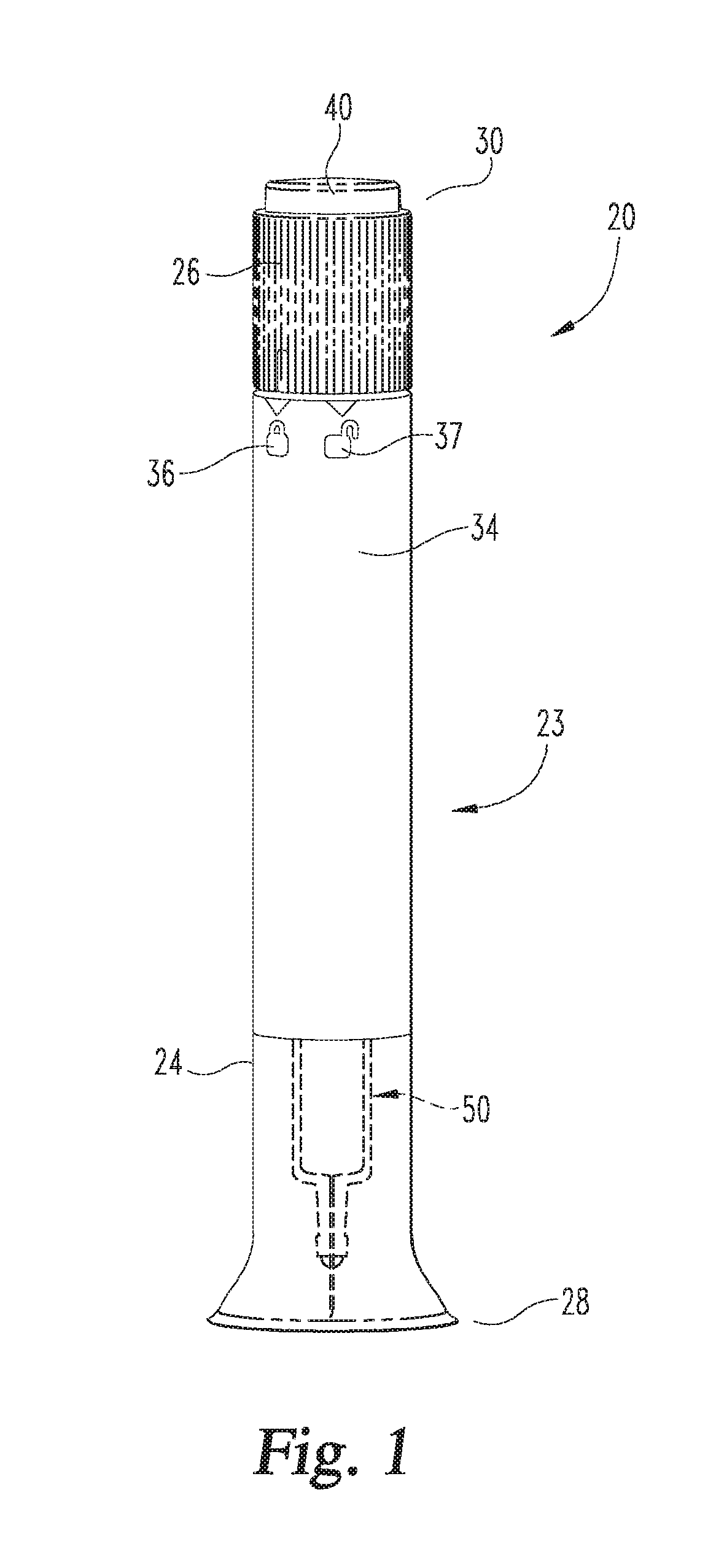 Automatic medication injection device with audible indication of injecting progress