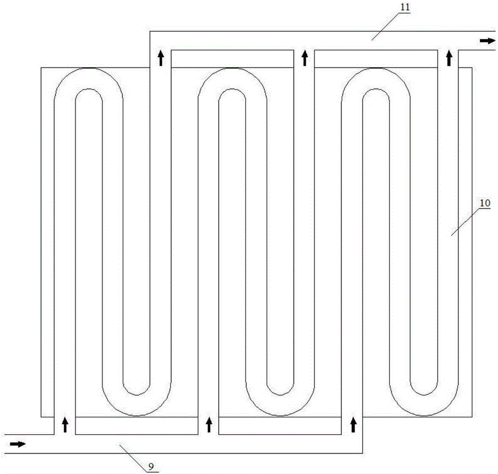 Photovoltaic heat collection plate of semicircle pipe flow channel