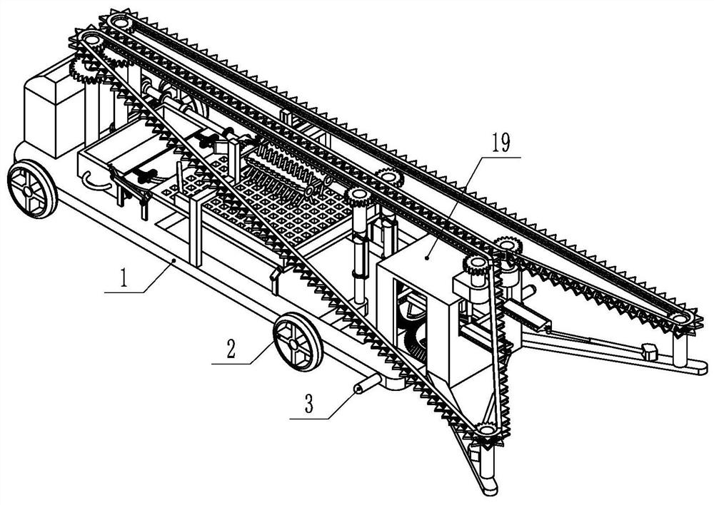 A peanut harvesting peanut seedling separation device