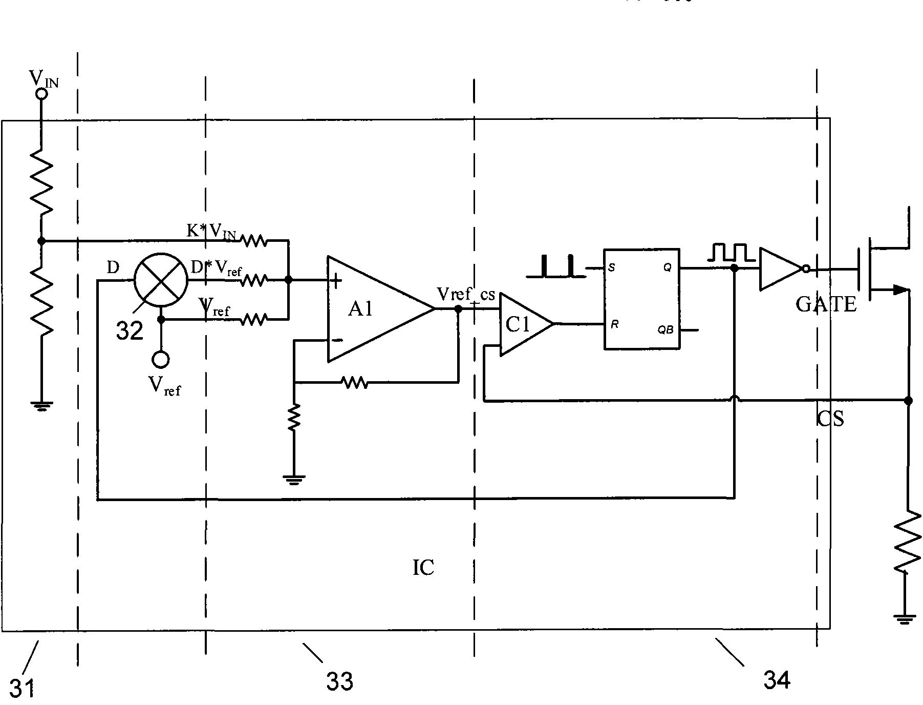 Non-isolated AC-DC (Alternating Current-Direct Current) LED driver current compensation circuit