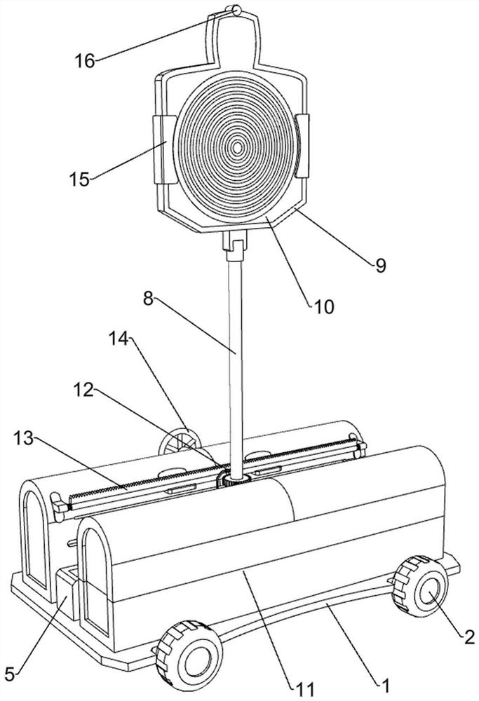 Movable target capable of rotating variously