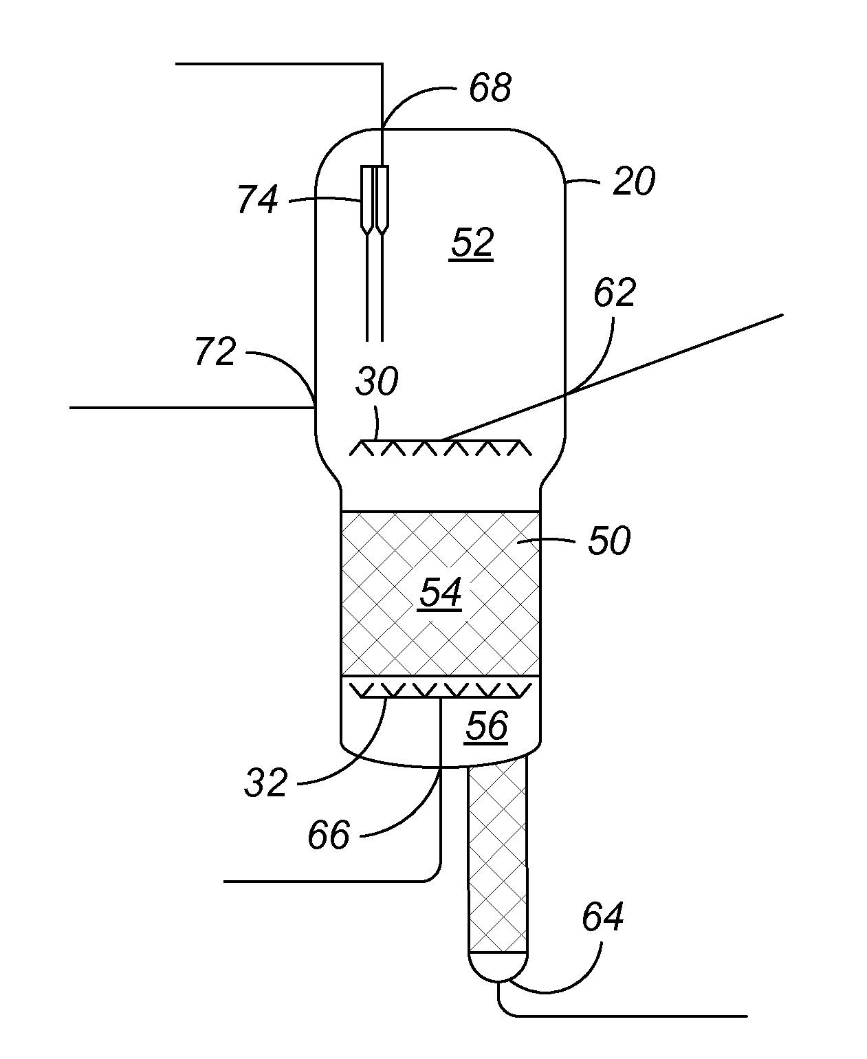 Counter-Current Fluidized Bed Reactor for the Dehydrogenation of Olefins