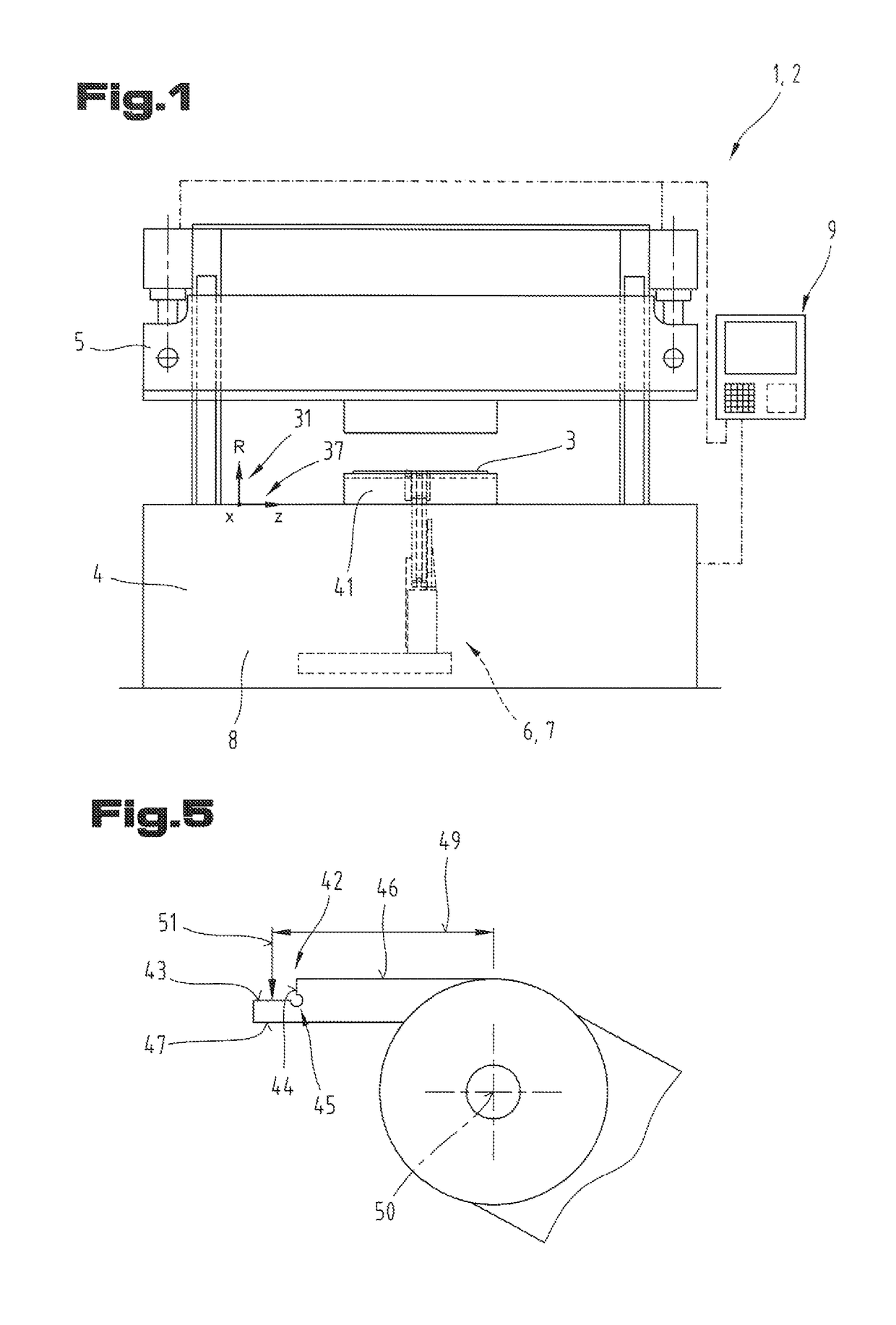 Rear stop device for a bending machine