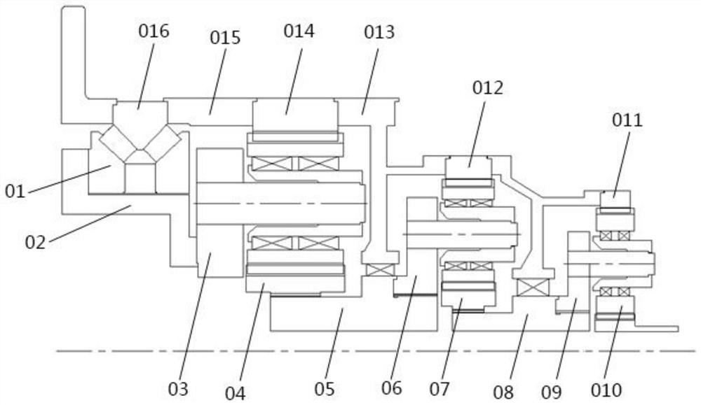 Ultra-compact semi-direct-drive multistage planetary wind power gear box structure