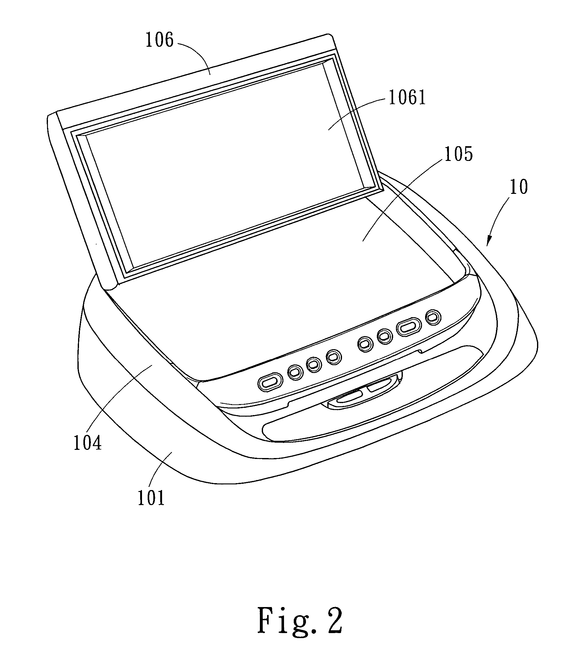 Combined audio-visual device for cars