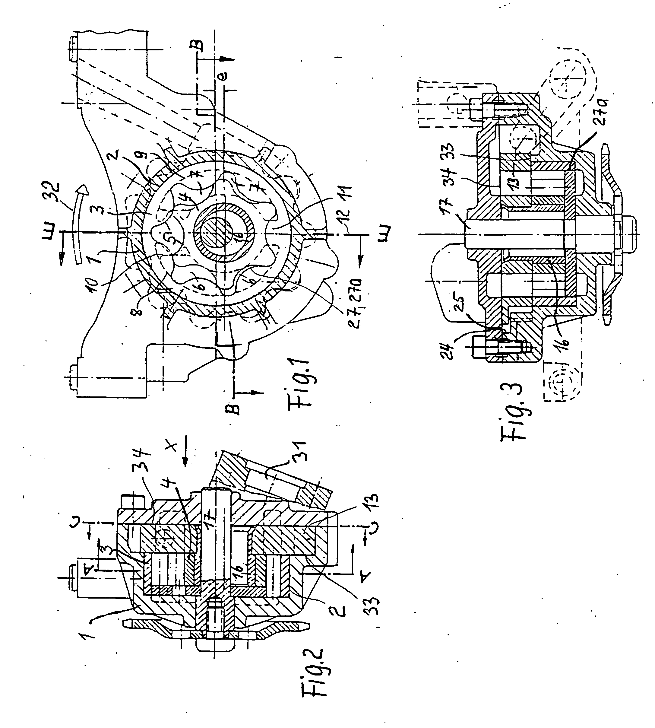 Displacement pump with variable volume flow