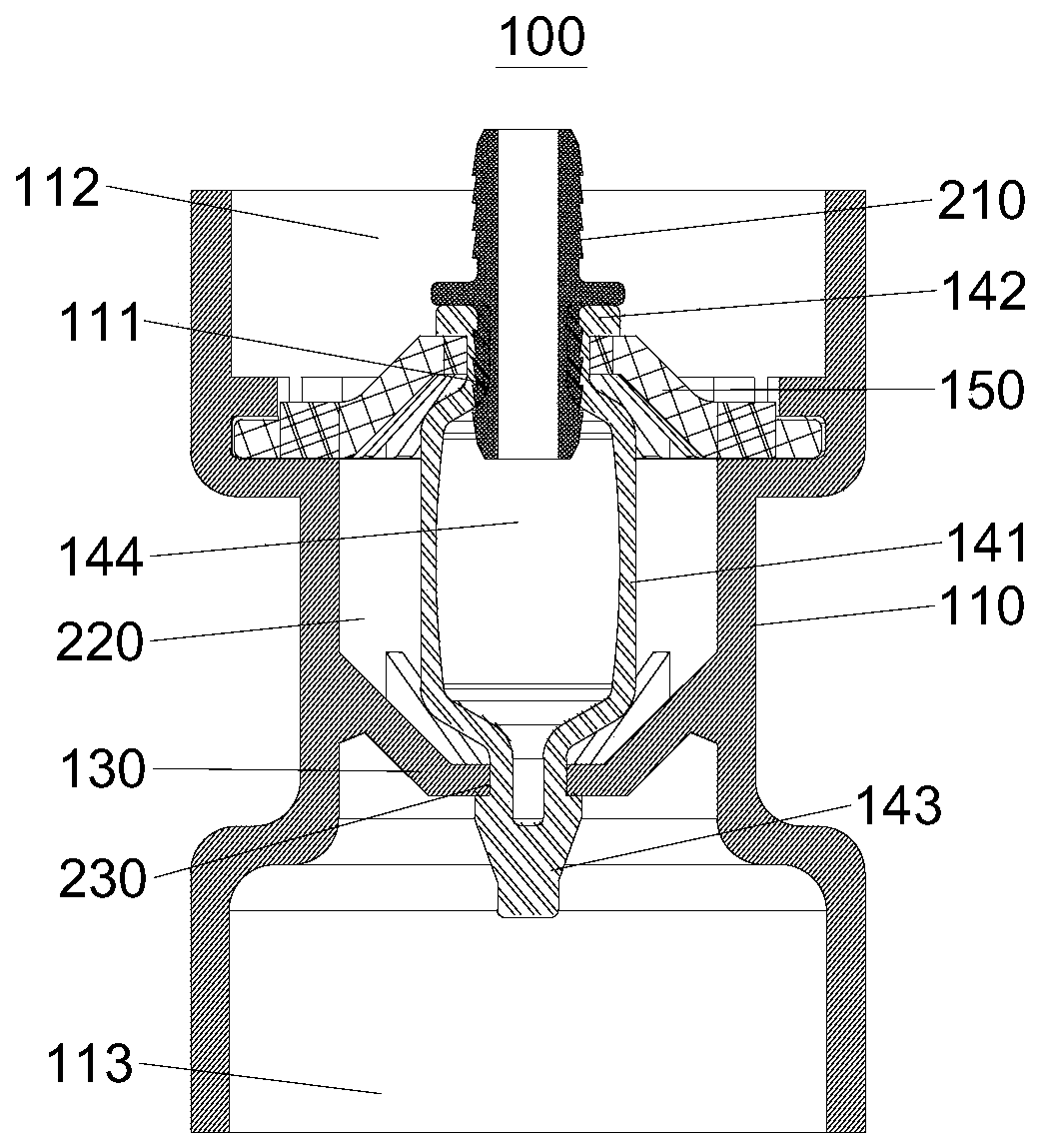 External expansion type flexible pressure valve