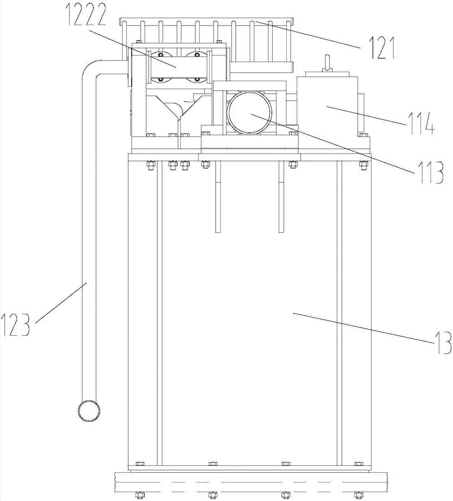 Top clamping spraying cooling device