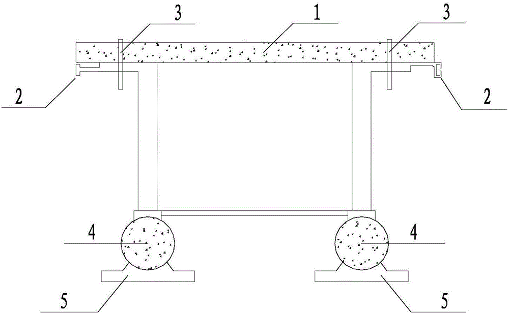 Steel-rubber concrete fastener type combined box beam