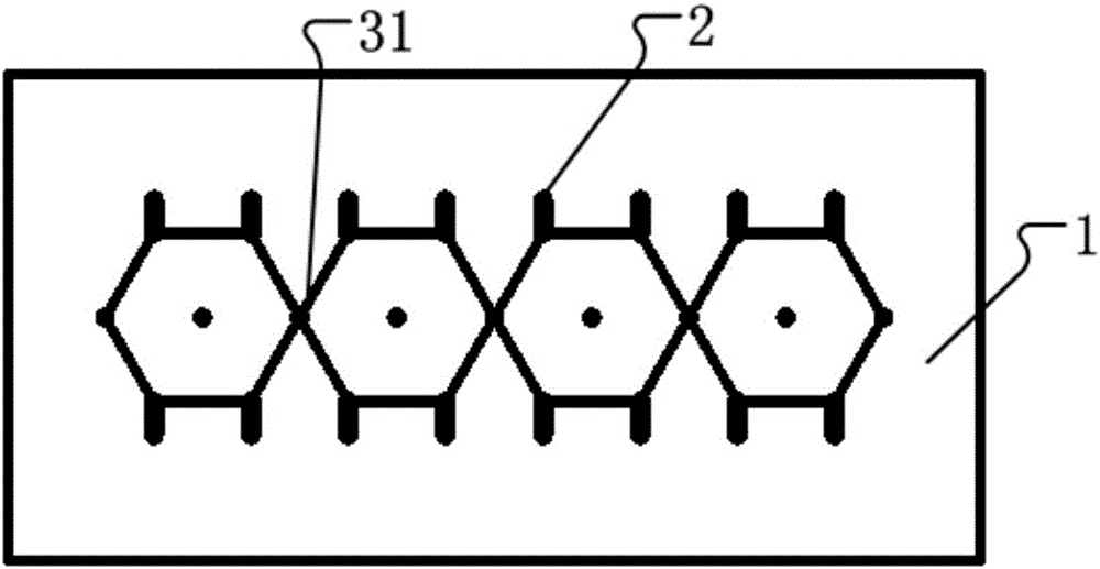 Cylindrical surface hexagon seven-nozzle arrayed electrostatic spinning spray head and electrostatic spinning method