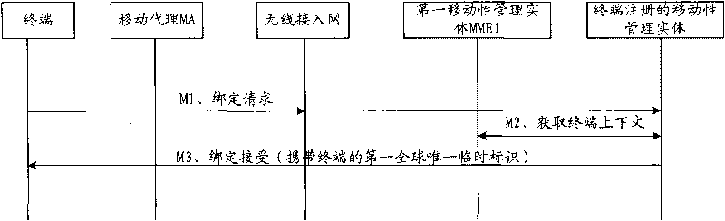 Mobile management method, mobile management device and terminal equipment