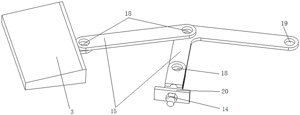 Test work platform with both revolving and angle adjusting functions