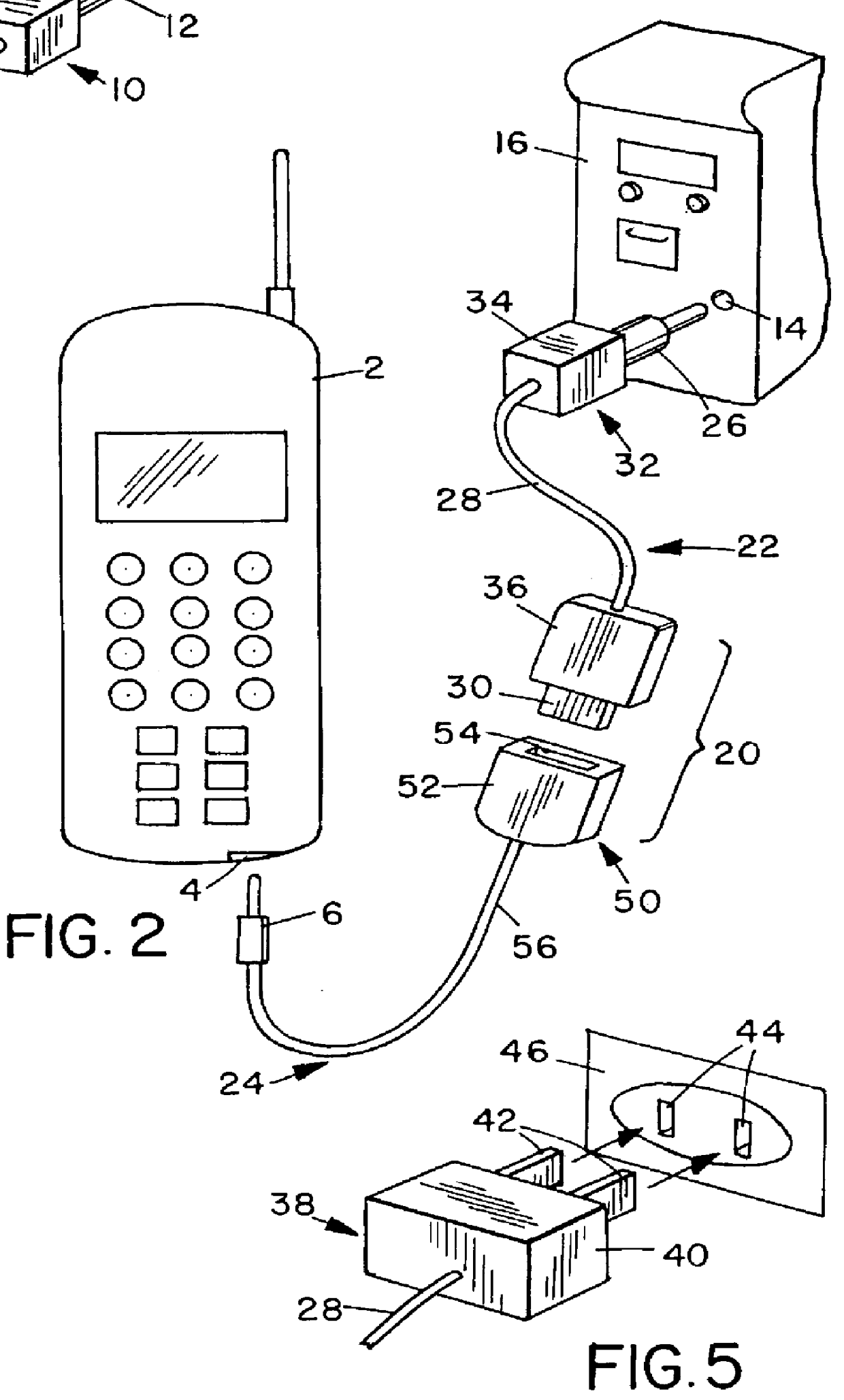 Two-part battery charger/power cable article with multiple device capability