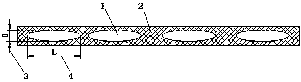 Filter stick without outer wrapping paper and with continuous closed cavities, forming equipment and forming process