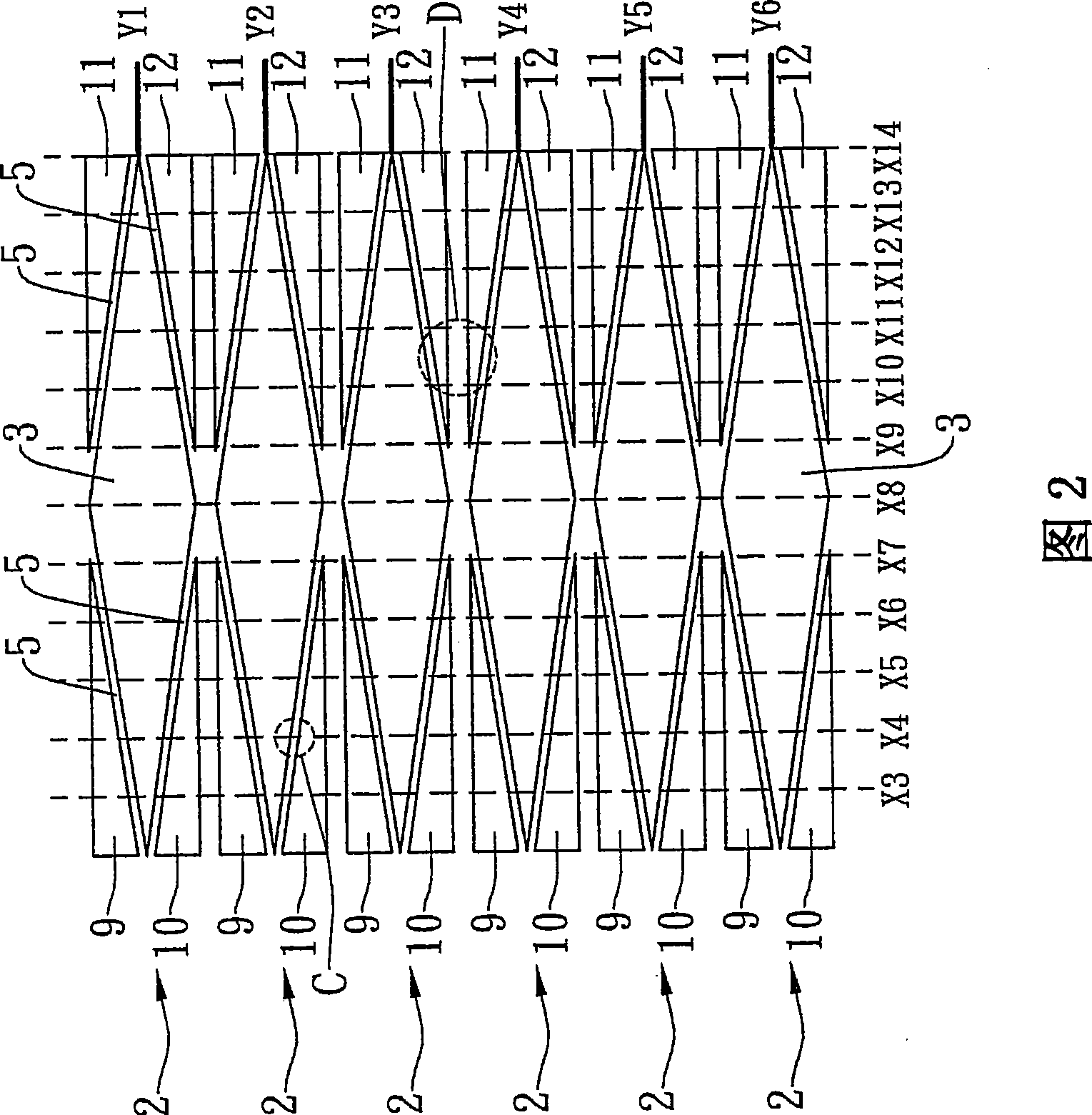 Projecting capacitive touch sensing device, display panel, and image display system