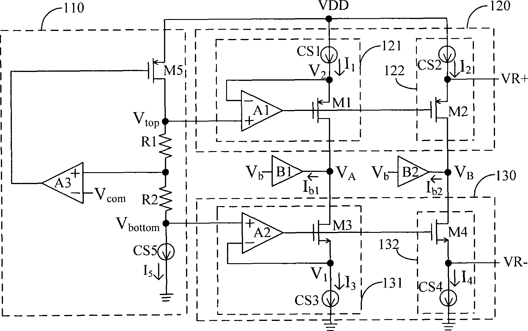 A reference voltage buffer circuit