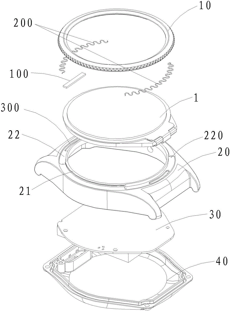 Watchcase assembly, smart watch and control method for smart watch
