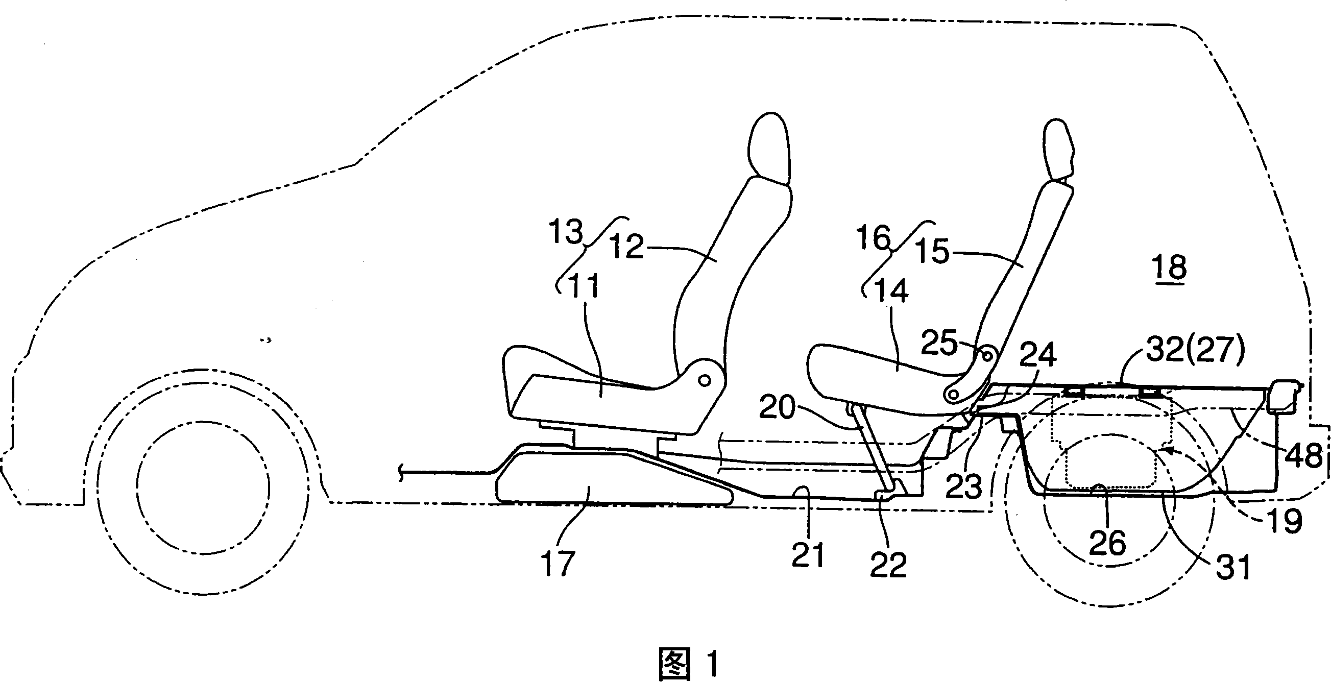 Electrical device cooling structure in vehicle