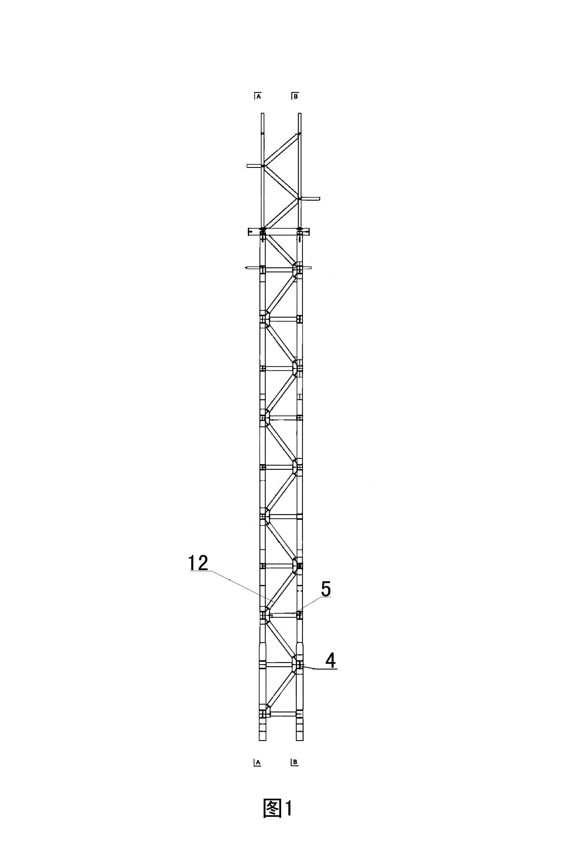Large-span steel connecting bridge and integral hoisting method thereof