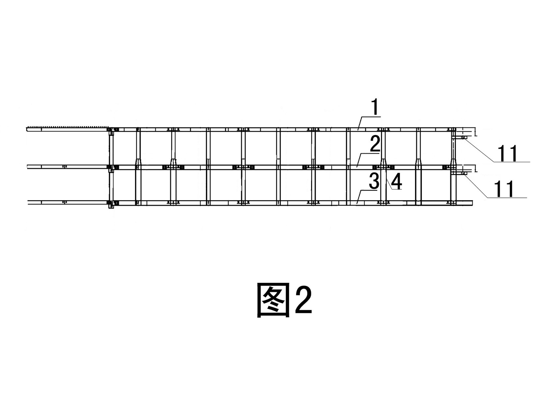 Large-span steel connecting bridge and integral hoisting method thereof