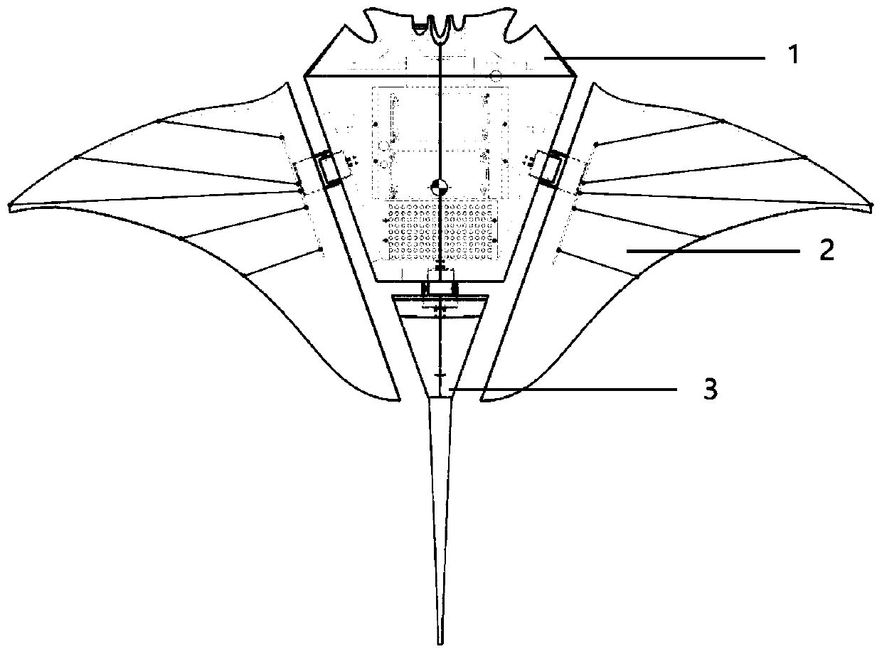 Bionic flexible cable-driven manta ray based on marine ranching underwater environment detection