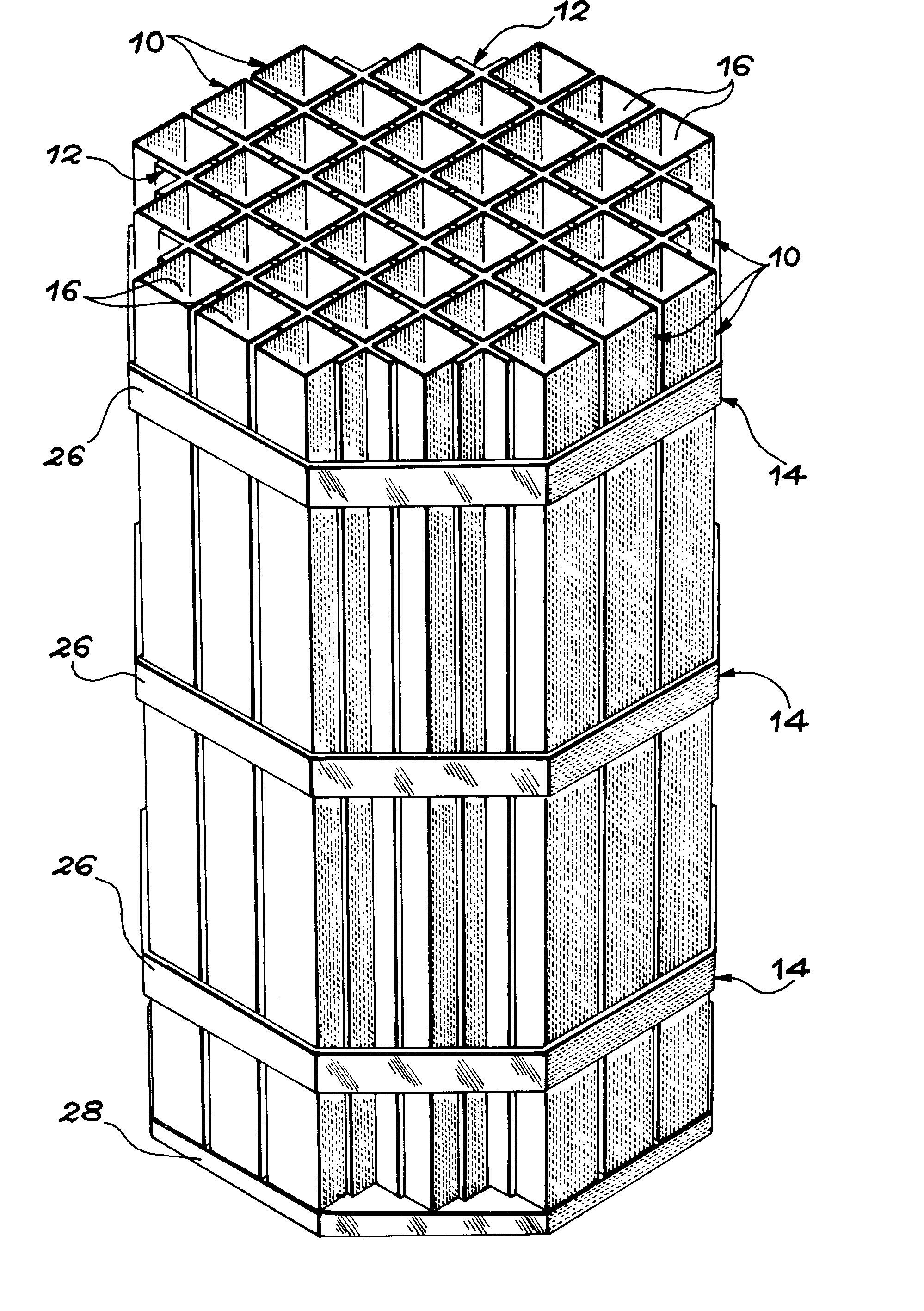 Storage container for radioactive materials