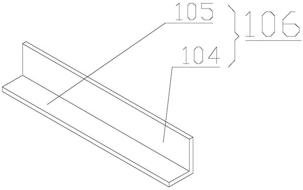 Angle steel support reinforcing device and mounting method thereof