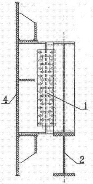 Bearing device for smoke discharging cylinder
