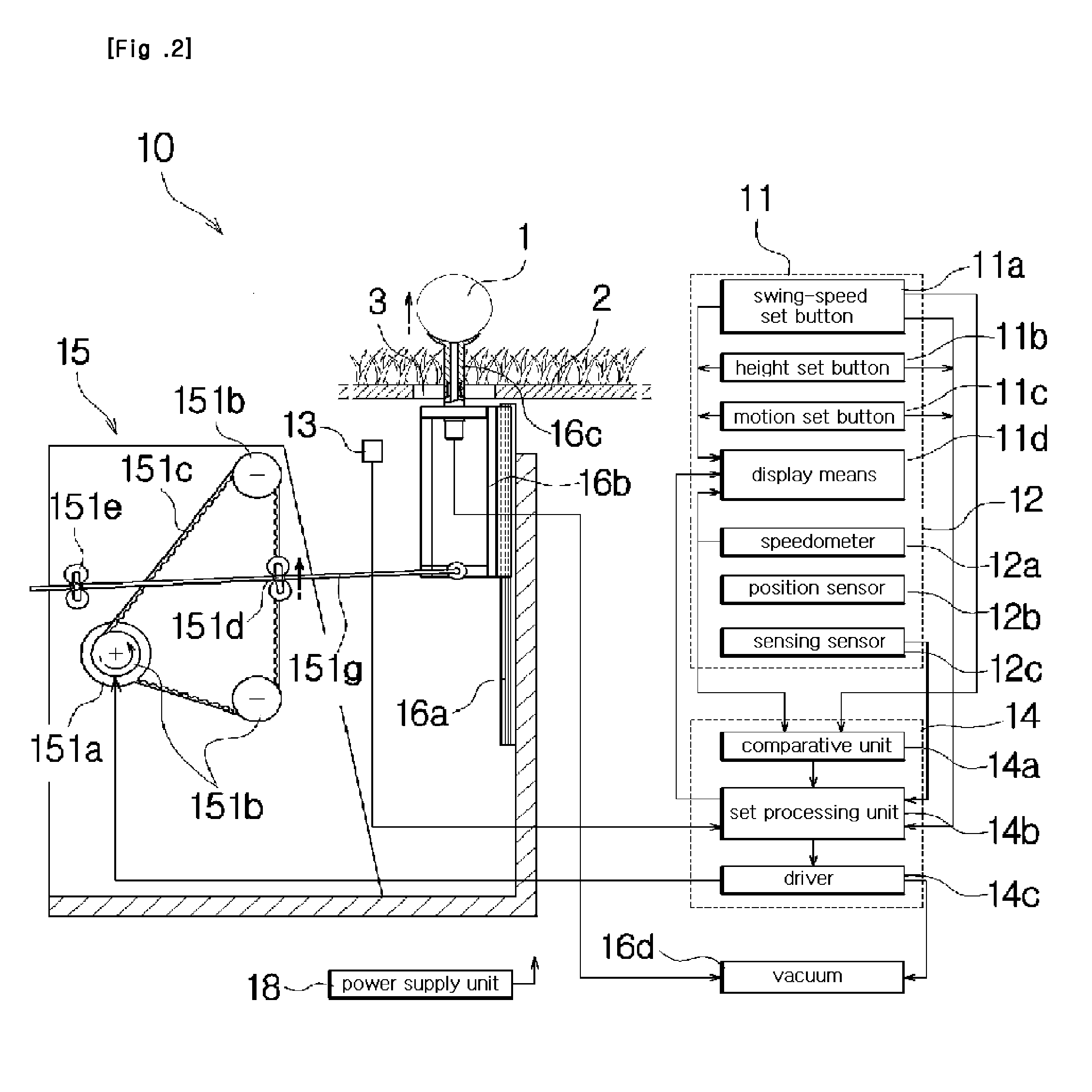 Apparatus for correcting a head-up phenomenon during a golf swing