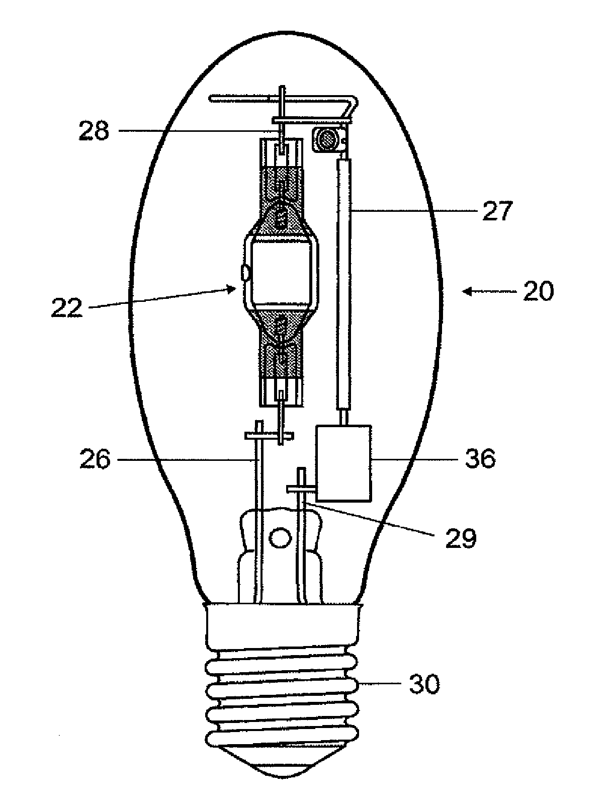 High-pressure discharge lamp comprising a high-voltage impulse generator and method for producing a high-voltage impulse generator