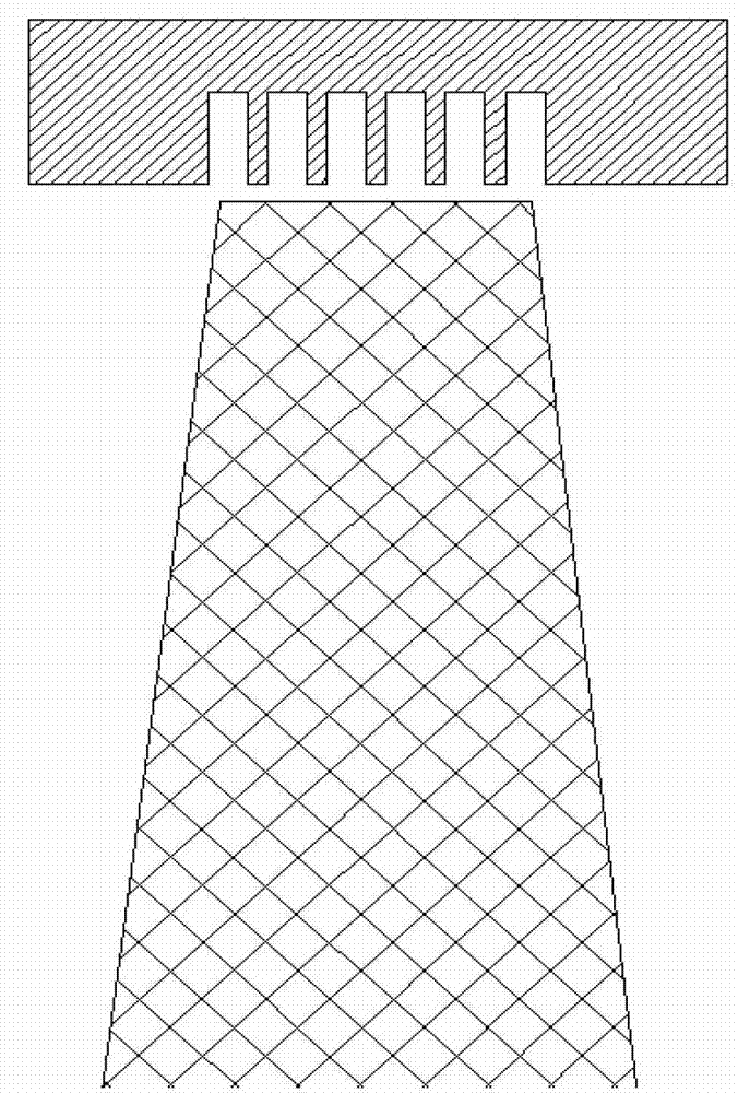 Ladder-shaped gap structure for gas compressor of aircraft engine