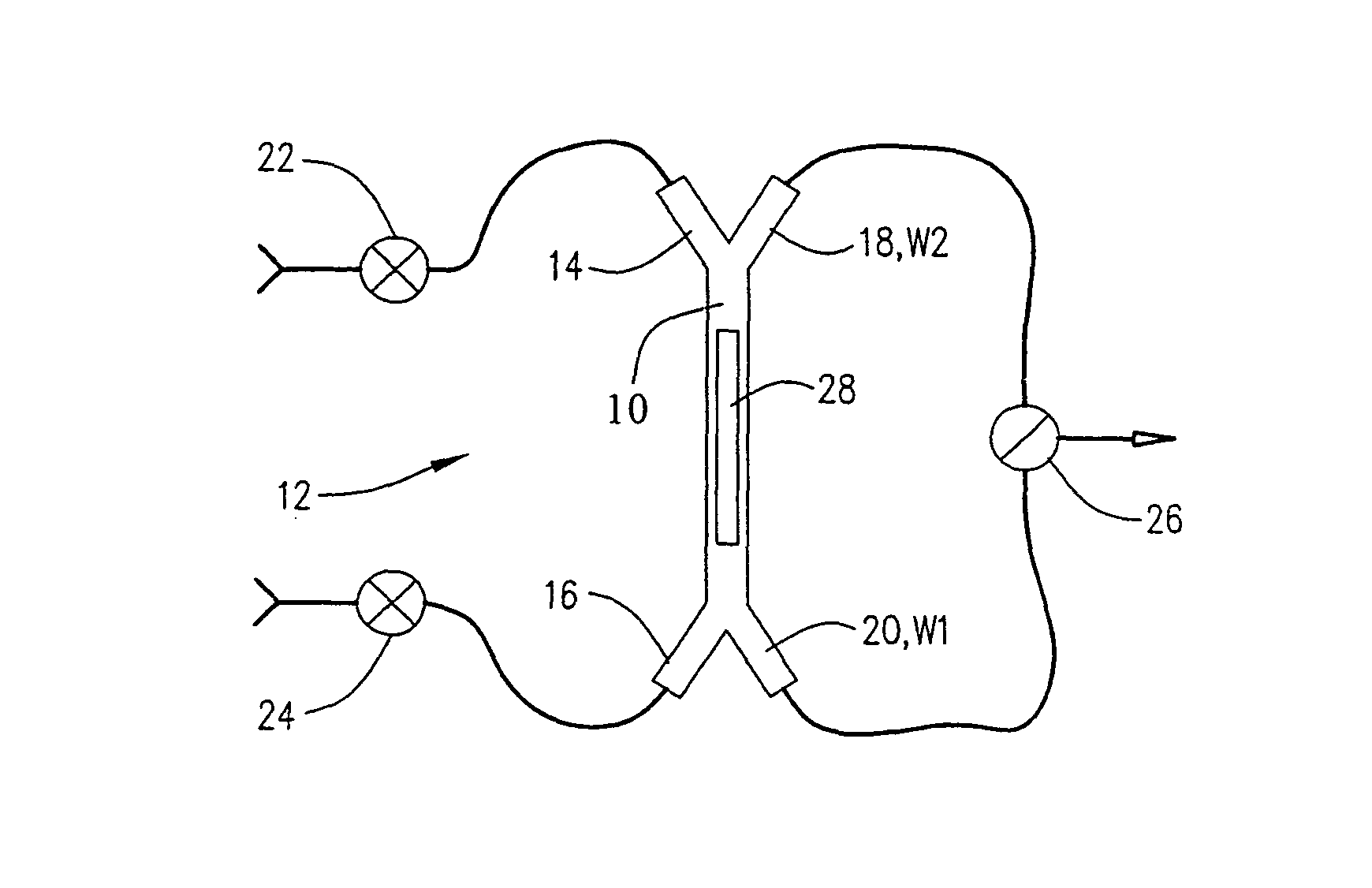 Fluidic configuration for flow injection analysis