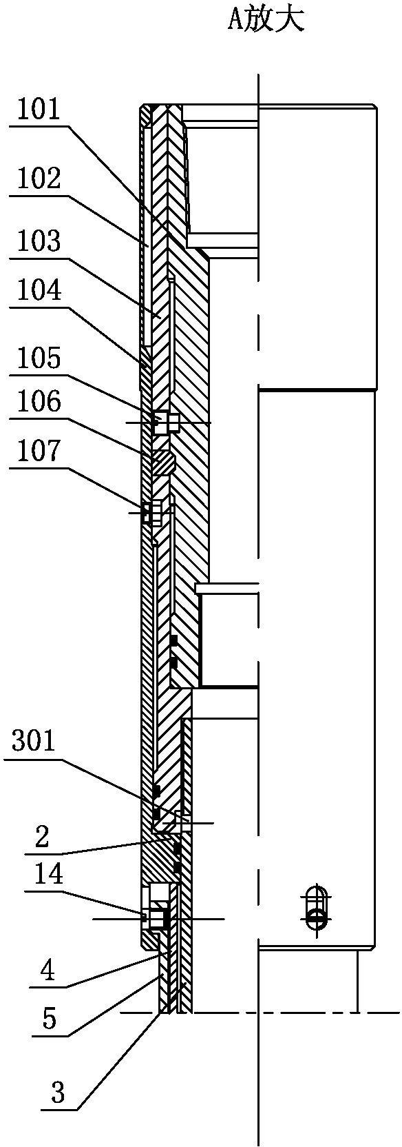 Hollow oil pumping device for fluid producing profile tests