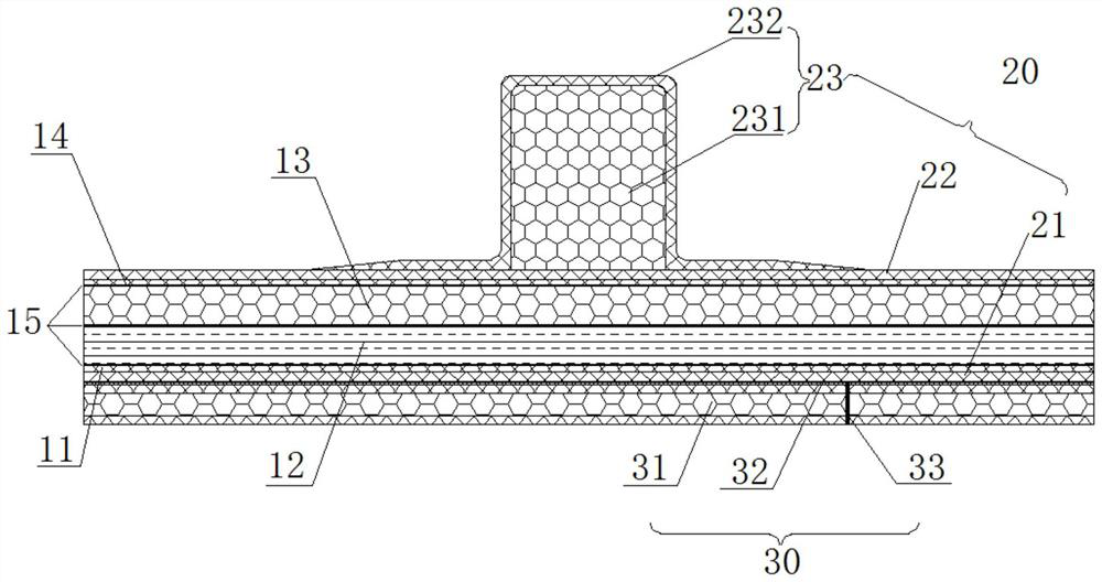 Marine composite superstructure bulkhead and preparation method thereof