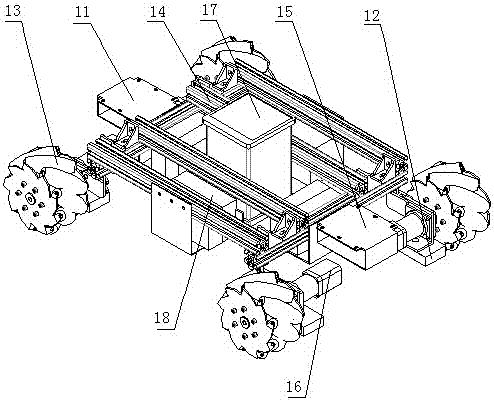 Omnidirectional mobile digital flat panel ray inspection robot based on mecanum wheel