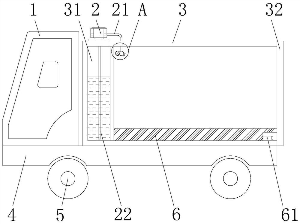 Self-cleaning electric garbage transfer vehicle
