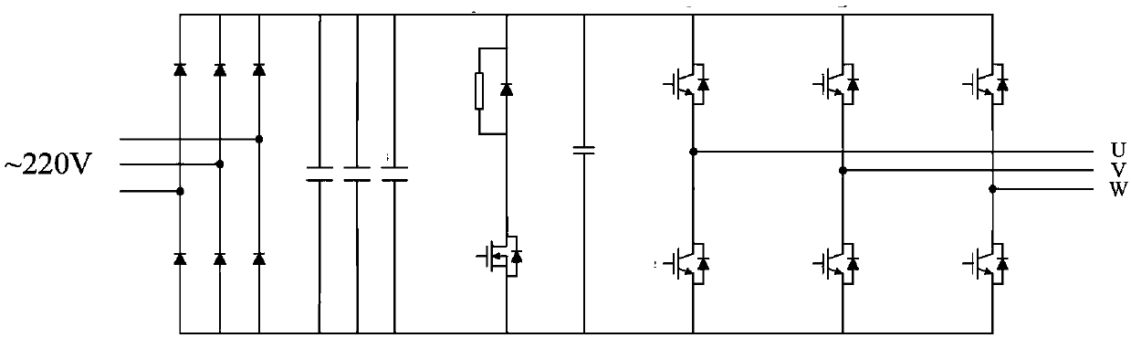 Alternating current servo drive major loop based on three-electrical-level MOSFET