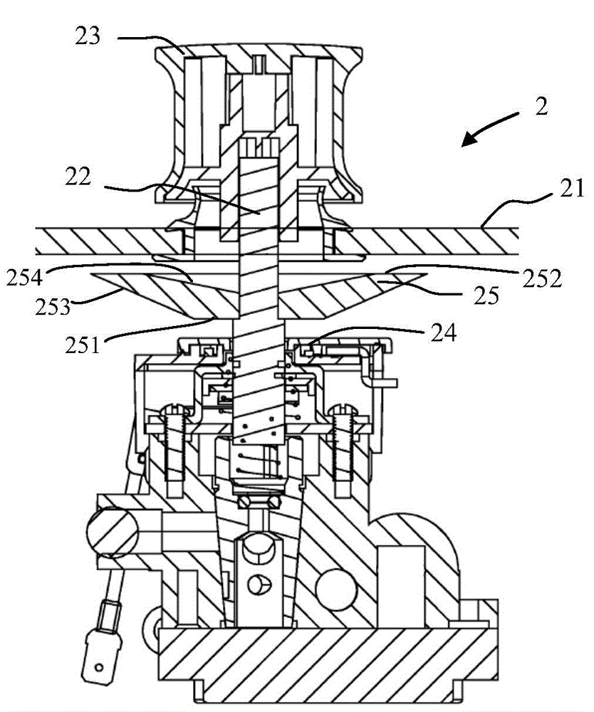 Operation device of stove and stove