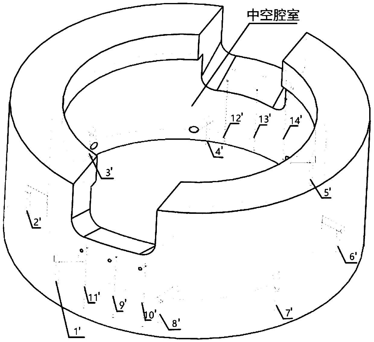 Gas blowing type flow control turbulence inhibitor for continuous casting tundishes