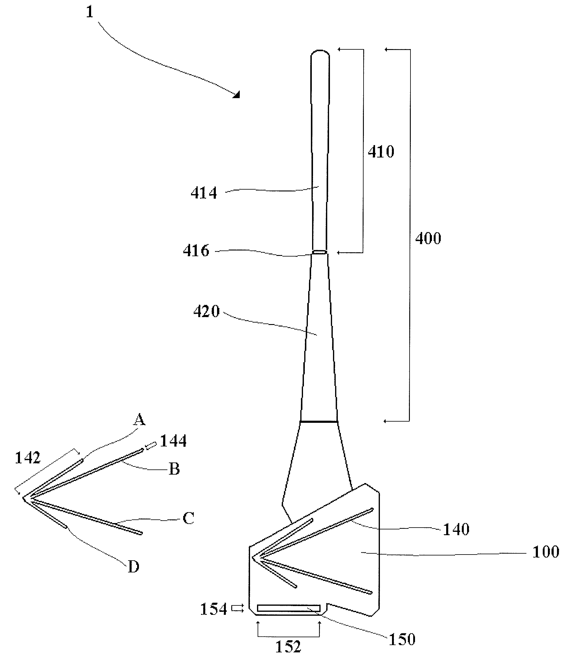 Self-supporting osteotomy guide and retraction device and method of use