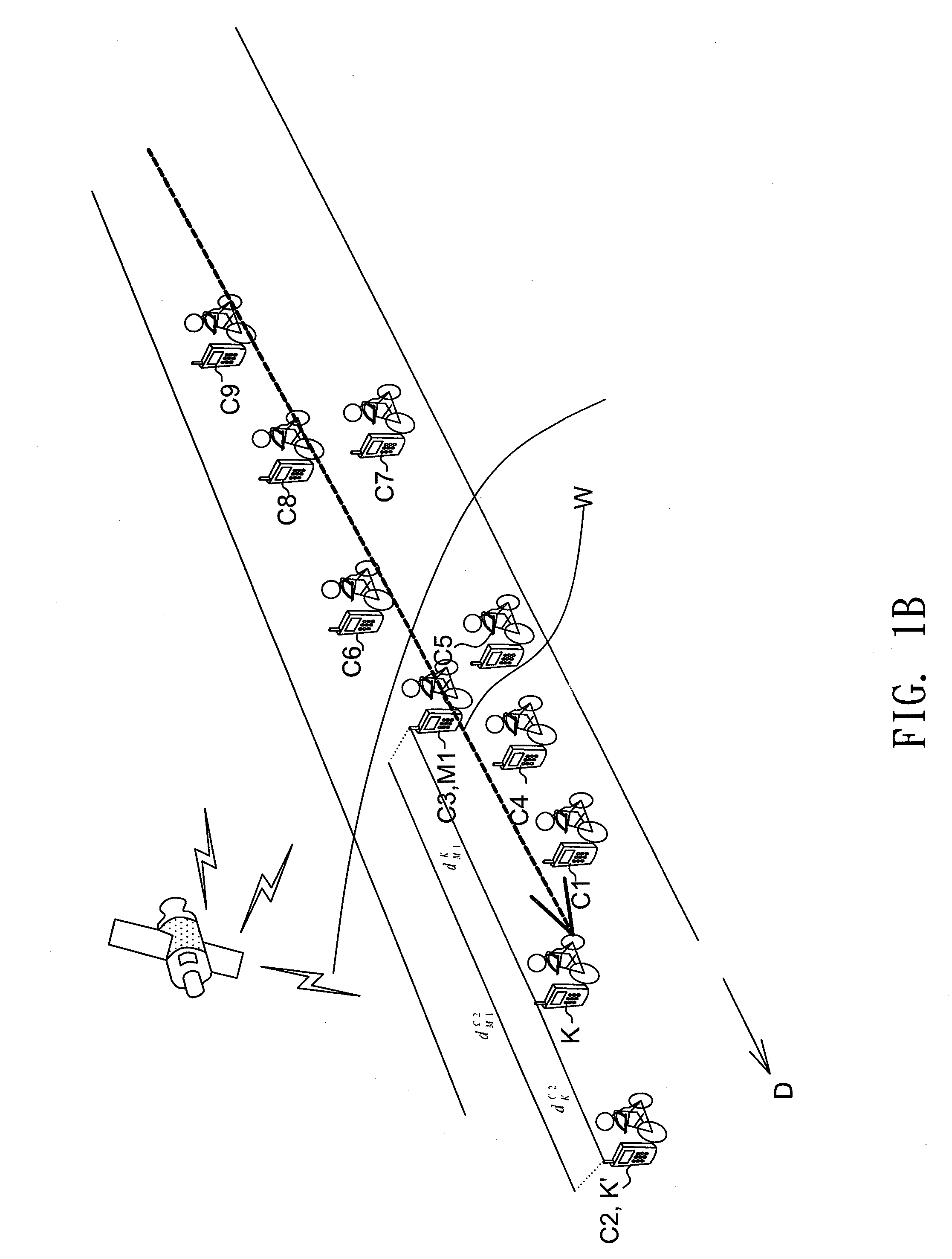 Positioning method for long-thin fleet