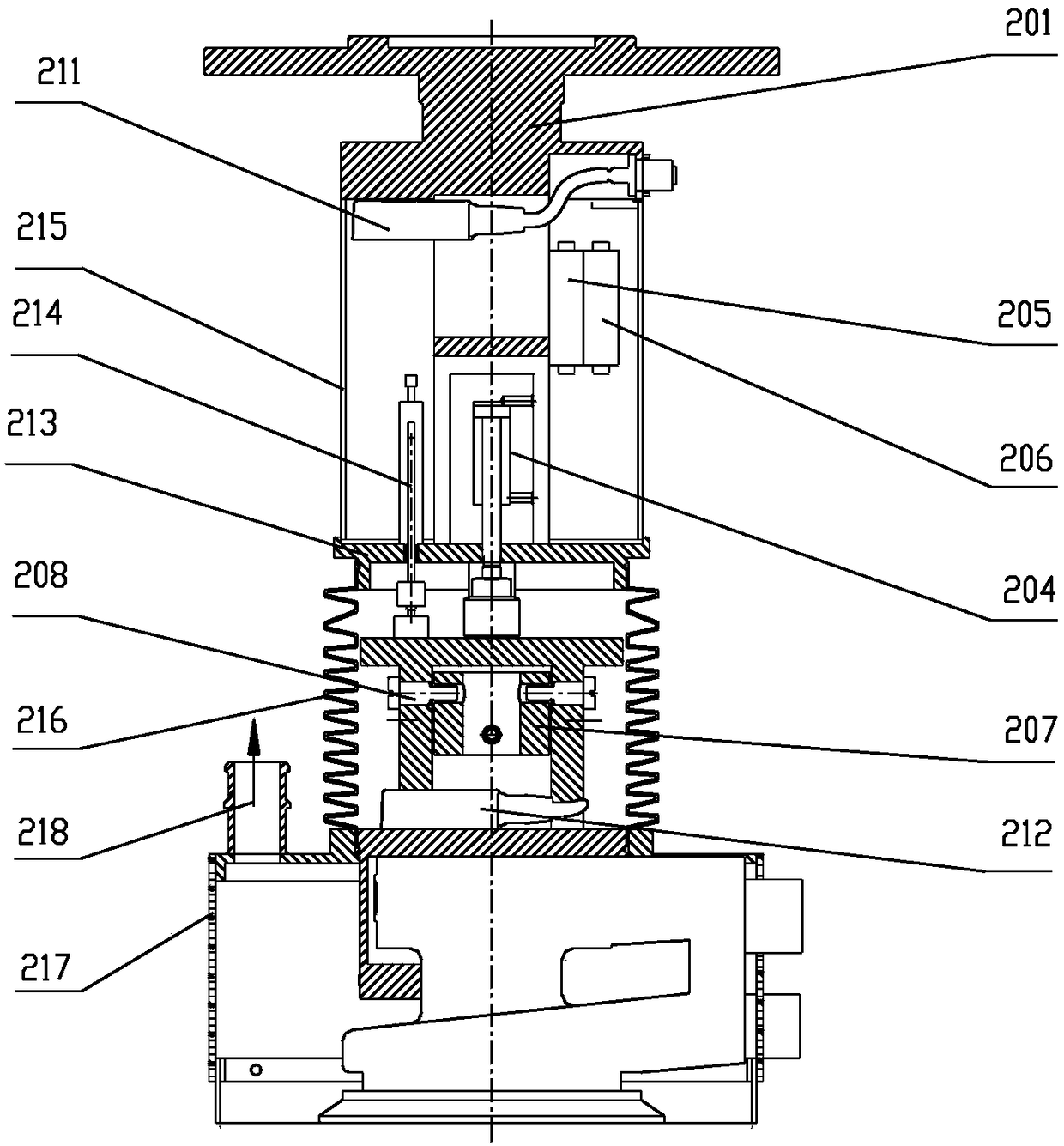 Constant force actuator for installing grinding head